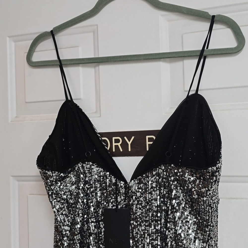 NWT NBD Revolve Seattle Mini Sequin Dress backless Size M Holiday - Picture 6 of 12